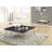 Nicholls Industrial 22"L Square End Table with Marble Top-29723112-115751189