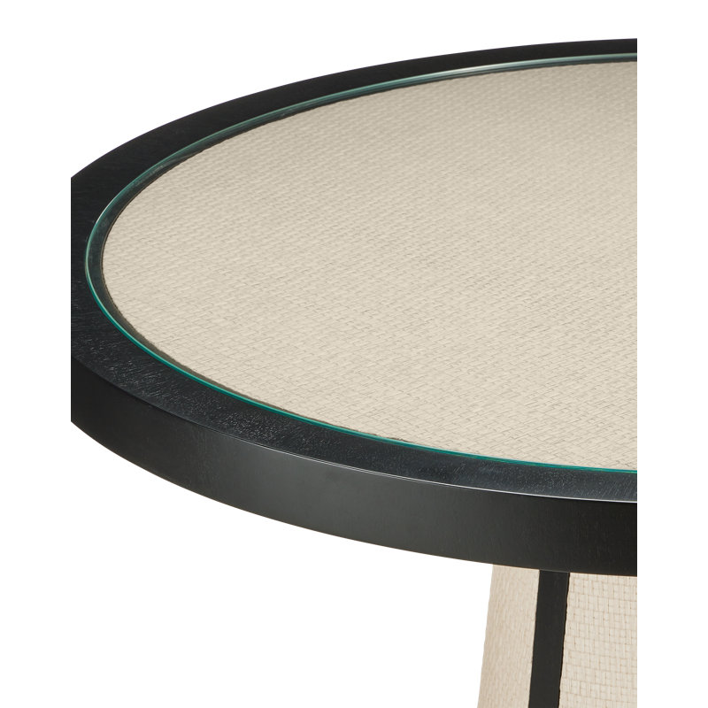 Deanna Raffia Entry Table, 30" H x 38" W x 38" D