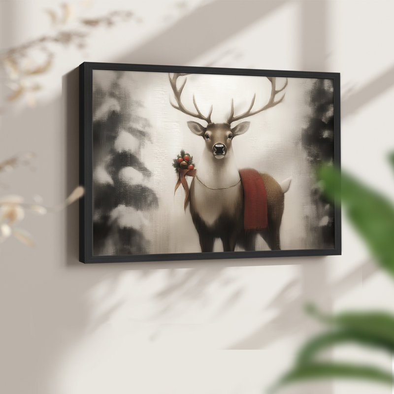Art de Noël - DCCCLxxvi - reproduction encadrée, H 8 po x l 10 po, Noir, noir, noir, noir
