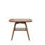 Table de salle à manger moderne en bois avec tablette de rangement, finition noyer