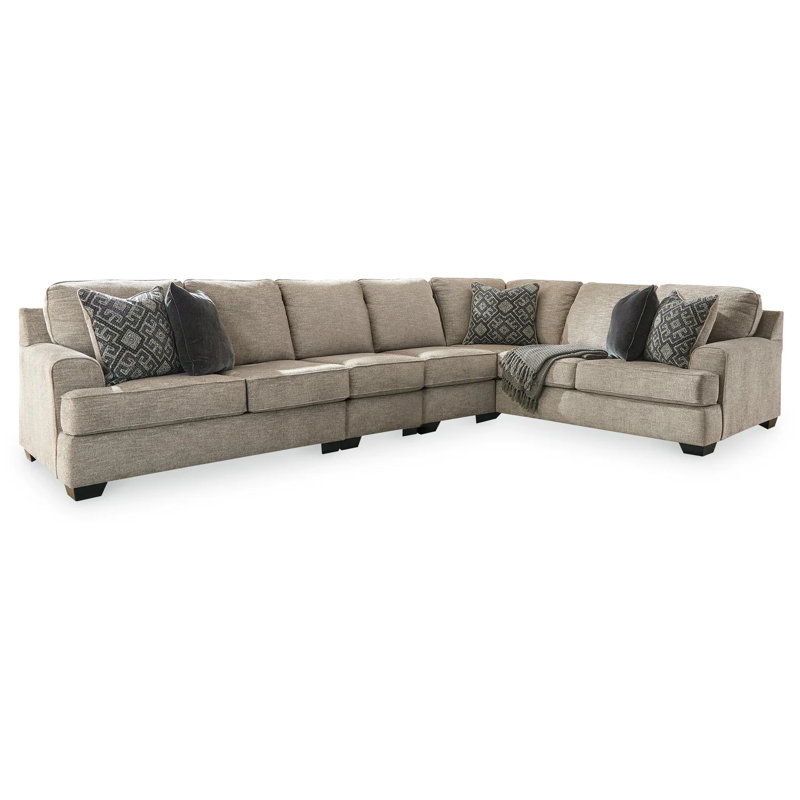 Canapé modulaire 4 pièces Bovarian Stone, Accoudoir à droite (vu de face)