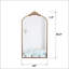 Miroir de plancher arqué rétro pour plusieurs pièces et styles