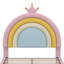 Structure de lit arc-en-ciel, design arc-en-ciel élégant, tiroir de rangement compact, pas de sommier tapissier nécessaire-586921961