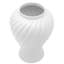 24" Antique White Swirling Ridges Temple Jar