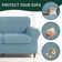 Elastic Textured Grid Separate Box Cushion Loveseat Slipcover