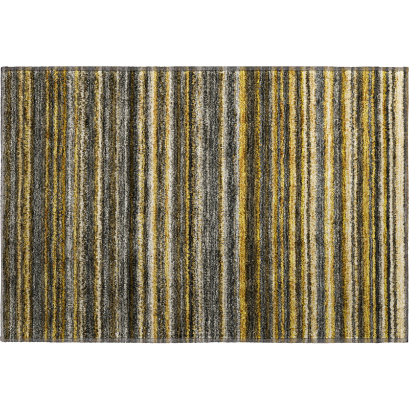 Premium Machine Washable Cerrito AMF598 Gold Rug, Rectangle 1'8" x 2'6"