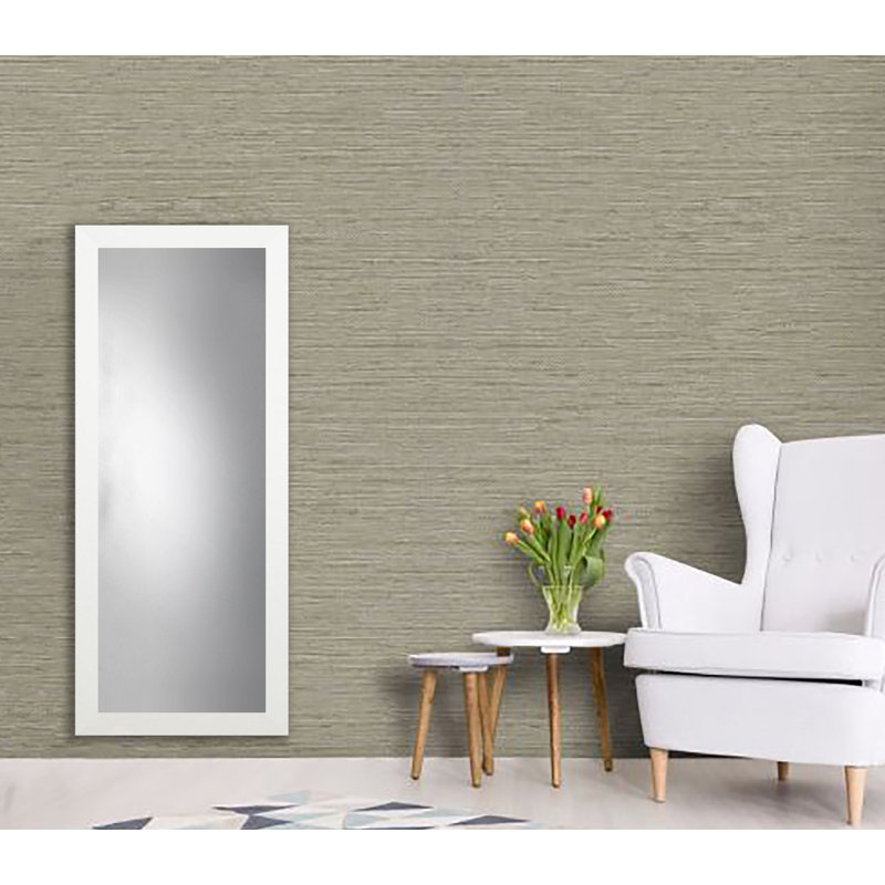 Geyer Flat Mirror, 59.5" H x 20.5" W, Satin White