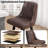 Swivel Bar Stool of 1 / 2, 24" Counter Height Bar Stool with Back, PU Leather Upholstered Counter Stool with Solid Wood Legs for Kitchen, Home Bar-395118672-394818102
