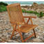 Sun Flair 4 - Person Eucalyptus Solid Wood Patio Dining Set Extendable and Umbrella Hole Included Oval Table