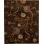 Floral Area Rug in Dark Brown/Yellow/Ivory