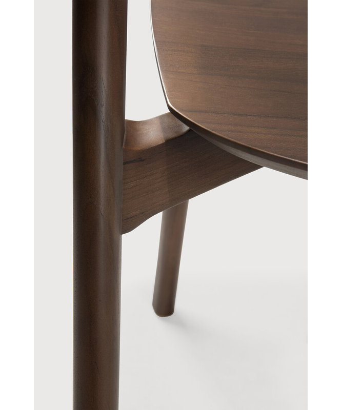 Bok Solid Wood Dining Chair, Teak Brown