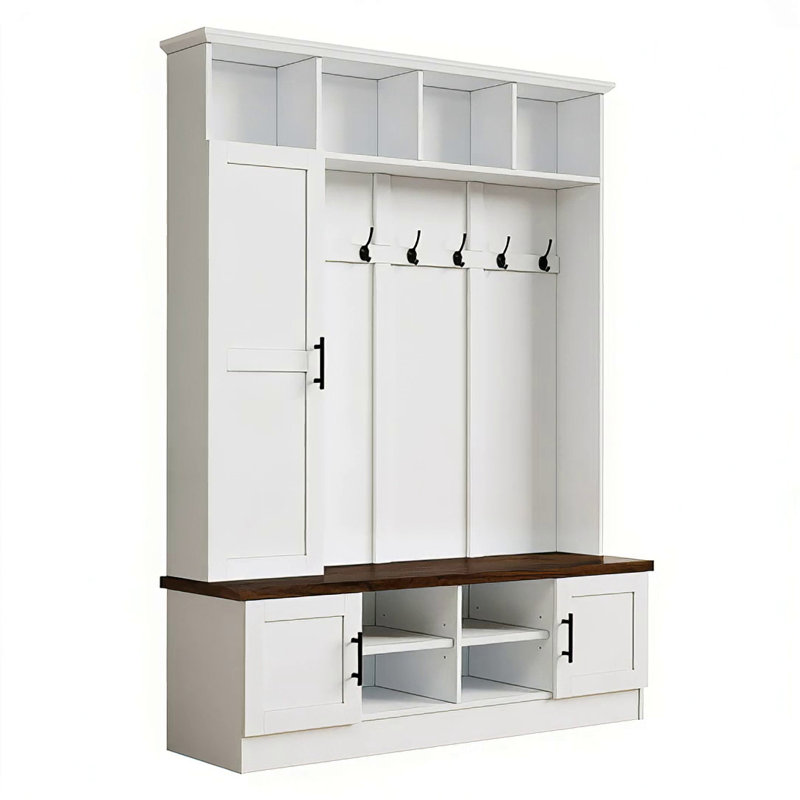 Versatile 3-In-1 Hall Tree With 6 Hooks