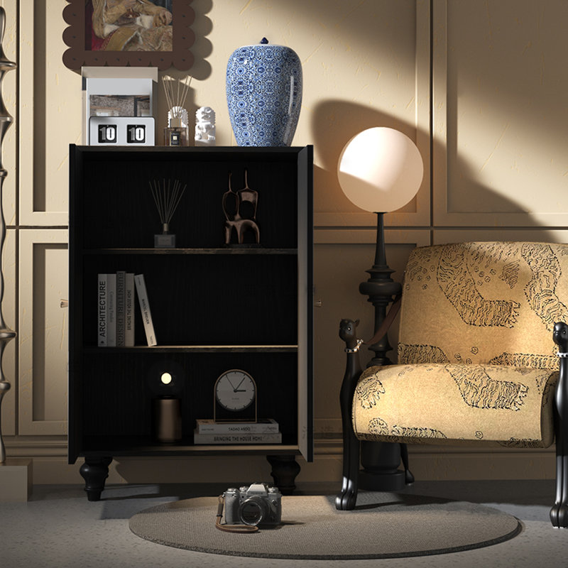 Retro Solid Wood Accent Cabinet