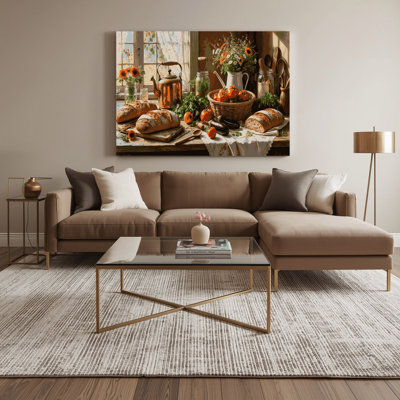 Art mural sur toile brun, "Thanksgiving"