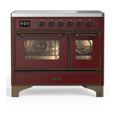 Majestic III Series 40 Inch Induction Range with 6 Induction Elements in Burgundy (Burnished Trim)