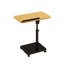 58 x 30 x 80 cm C-Shaped Sofa Side Table with Flip-Top and Adjustable Height, Iron Frame and Engineered Wood Laptop Table on 360-Degree Swivel Castors for Living Room and Bedroom, Light Wood-134461970-134461967