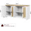 Buffet en rotin, crédence de rangement avec 4 portes, console Boho, table basse de bar, armoire en bois de ferme pour la cuisine, le salon et la salle à manger-1653706294