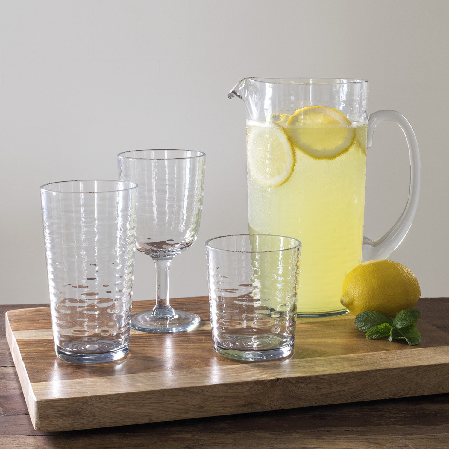 Celise Ribbed Goblet, Clear