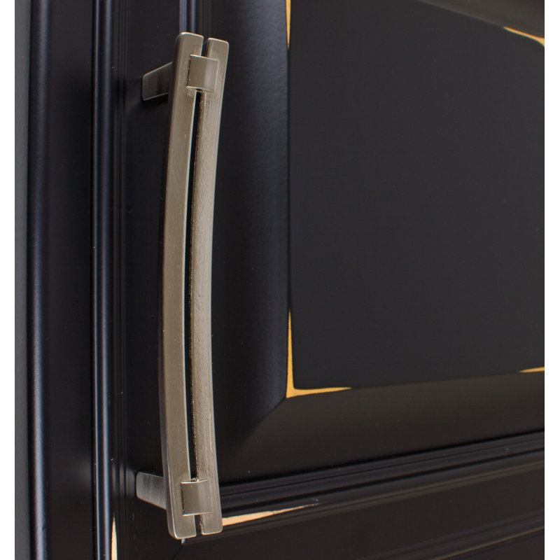 Poignée d'armoire courbée 5-1 / 16 po, Nickel satiné