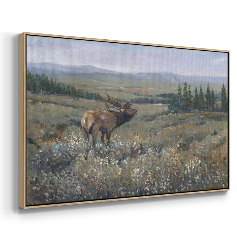 «Western Wildlife I», peinture sur toile encadrée, Cadre en bois naturel, H 27 po x l 41 po x P 2 po