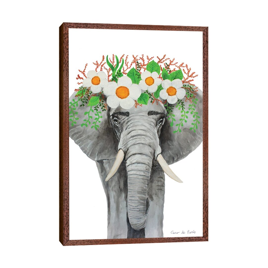 Leinwandbild Frida Kahlo Elephant - White