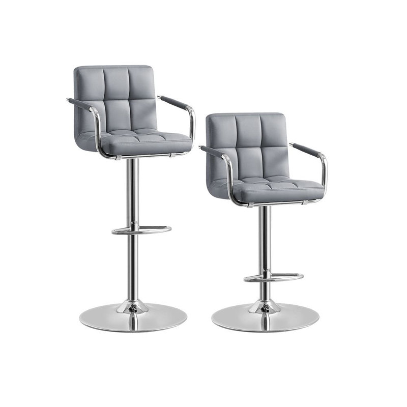 Strathearn Swivel Adjustable Height Counter Stool with Metal Frame