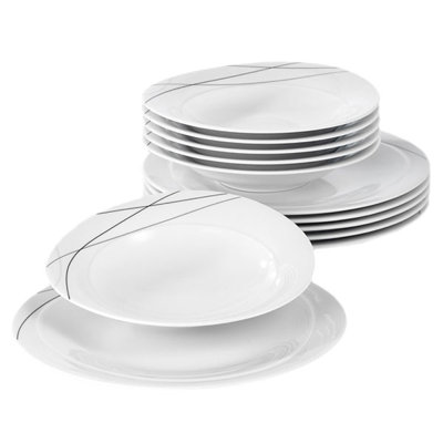Devkaran Piece Porcelain Dinnerware Set - Service for 6