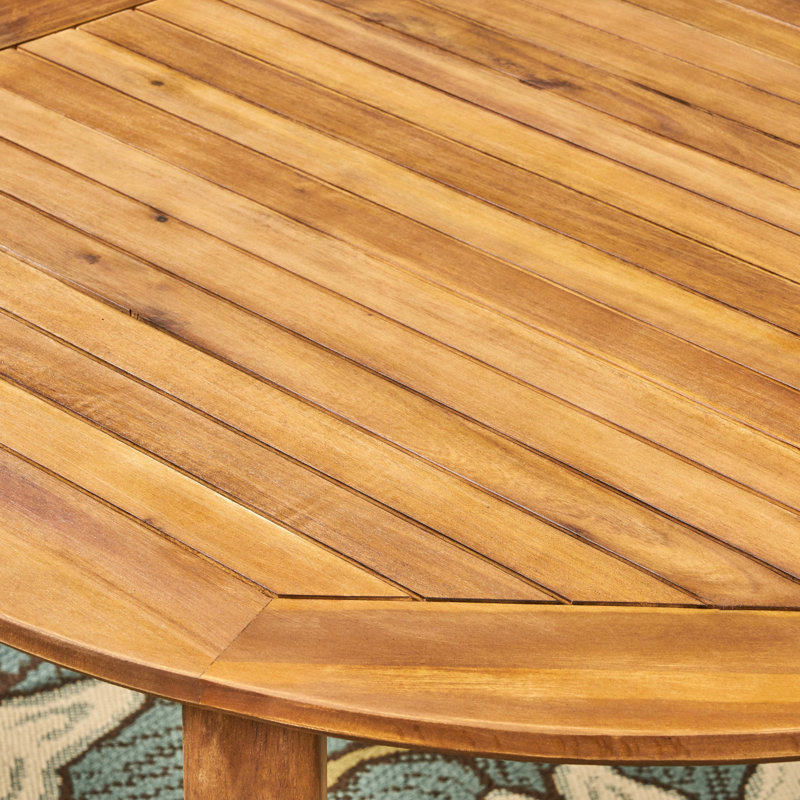 Chic Wood Table For Outdoor Living - Adds A Look With Construction Provides Stable Base
