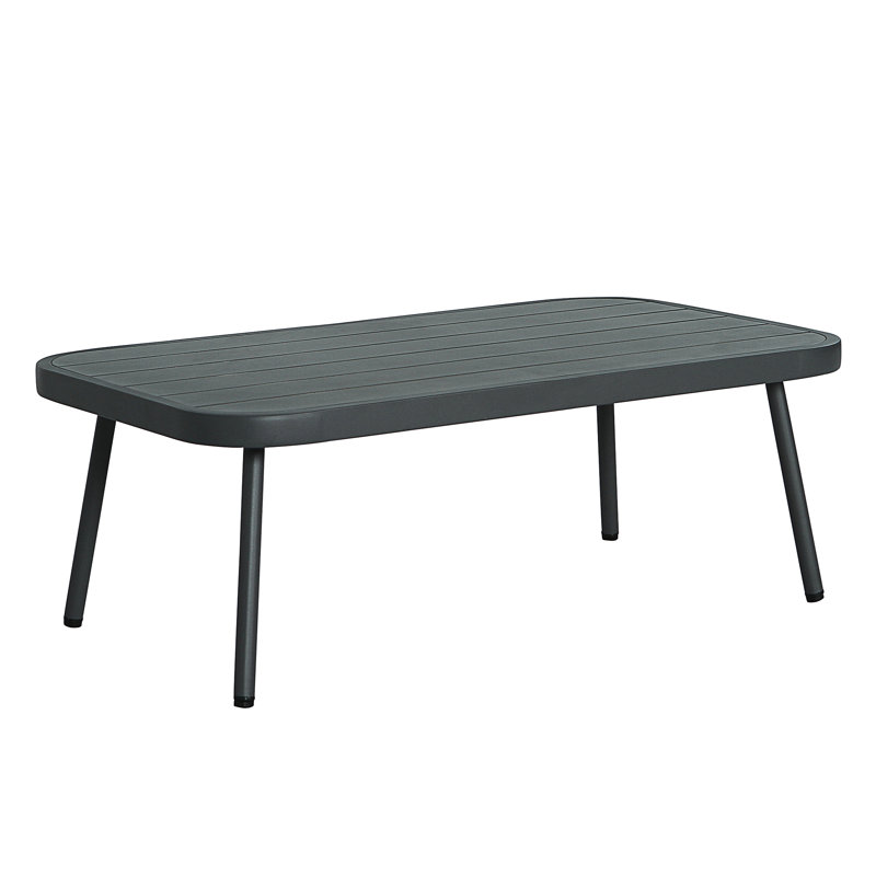 Mariano Steel Loveseat And Table, Gray