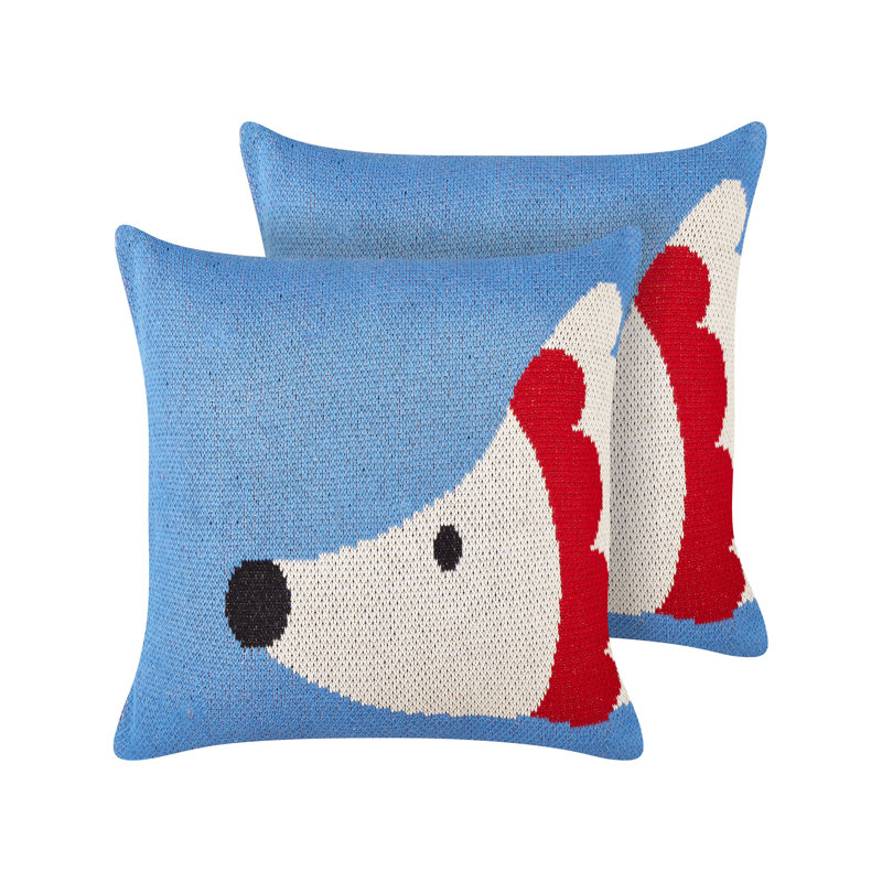 Kapisa Animal Print Blue Square Cushion