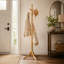 Porte-manteau classique en bois massif avec 10 crochets, support sur pied pour entrée et maison-382670698