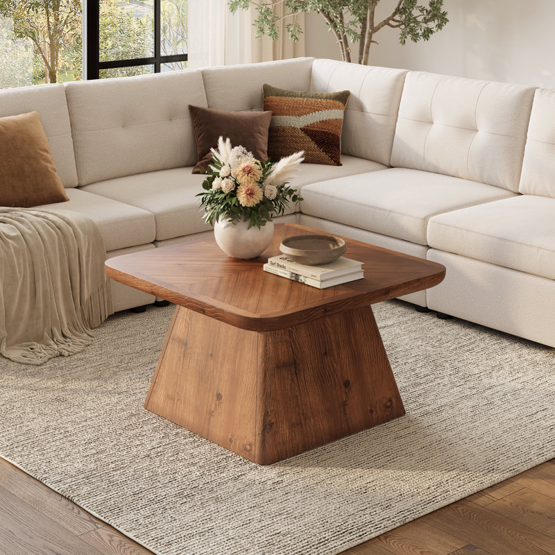 Table basse en bois massif, Marron clair