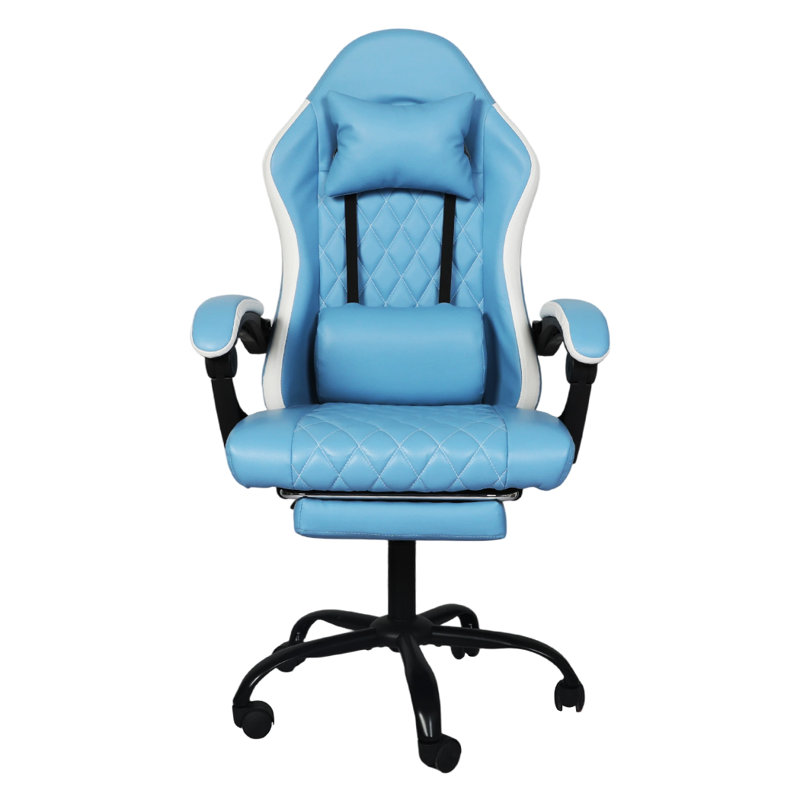Gaming Chair with Headrest, Blue
