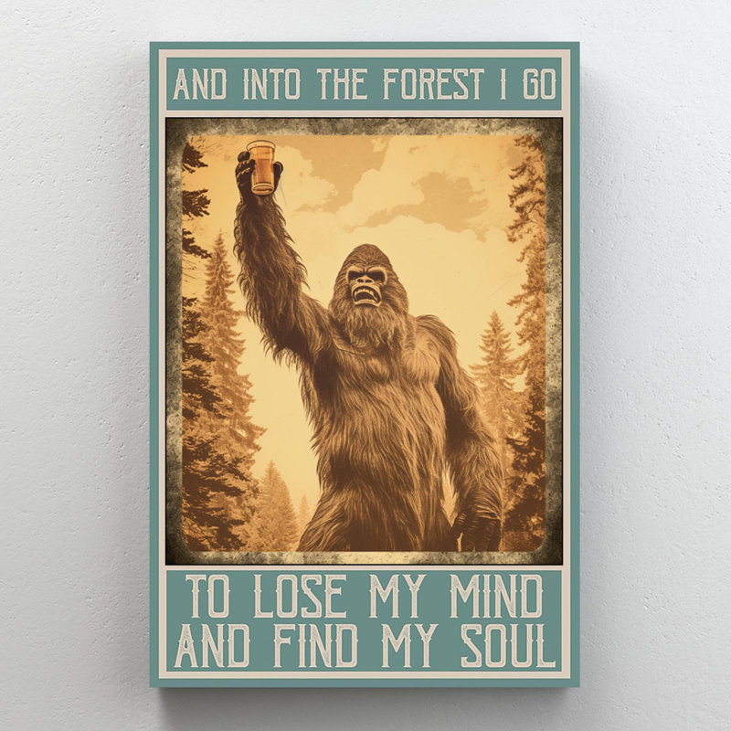 " Bigfoot And Into The Forest ", 20" H x 16" W x 1.25" D