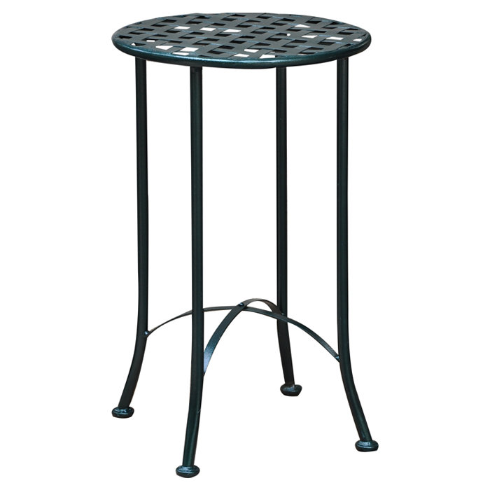 Table d'appoint en métal Arvind, Vert gris
