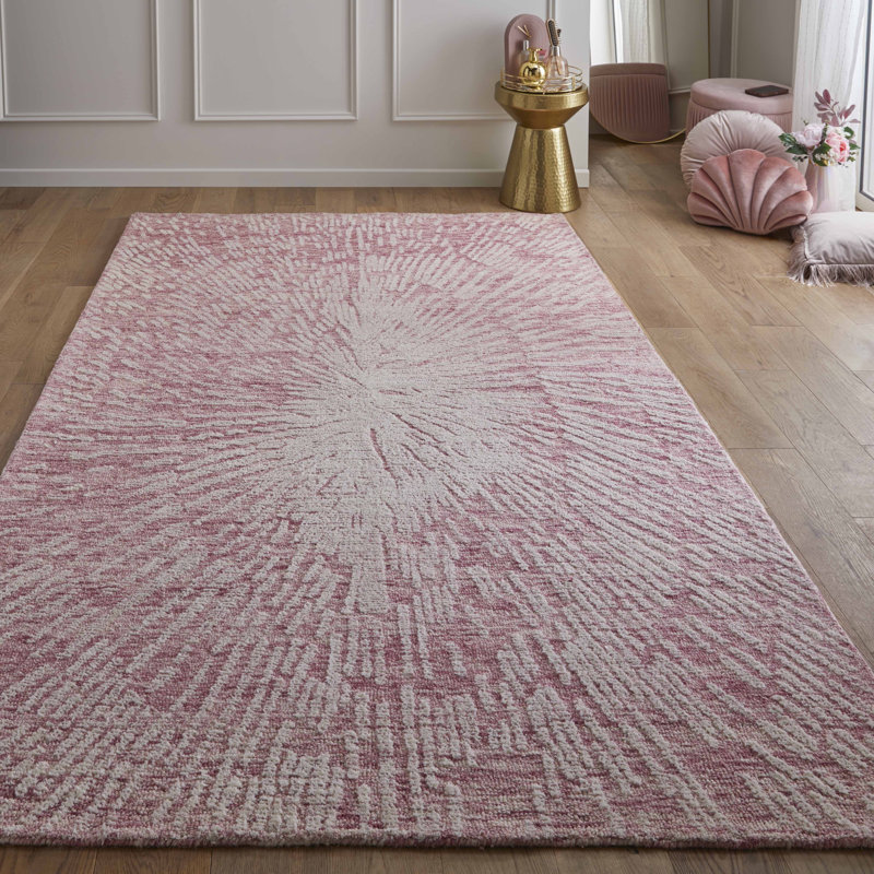 Adran Damask Handtufted Area Rug, Rectangle 120cm x 170cm