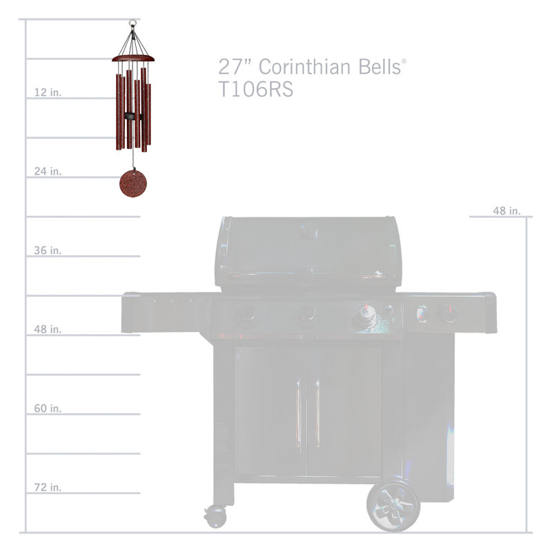 Ruby Splash Aluminum Wind Chime with Circular Design