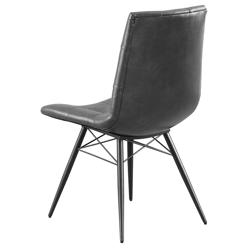 Ensemble de 4 chaises de salle à manger Gunmetal, Noir