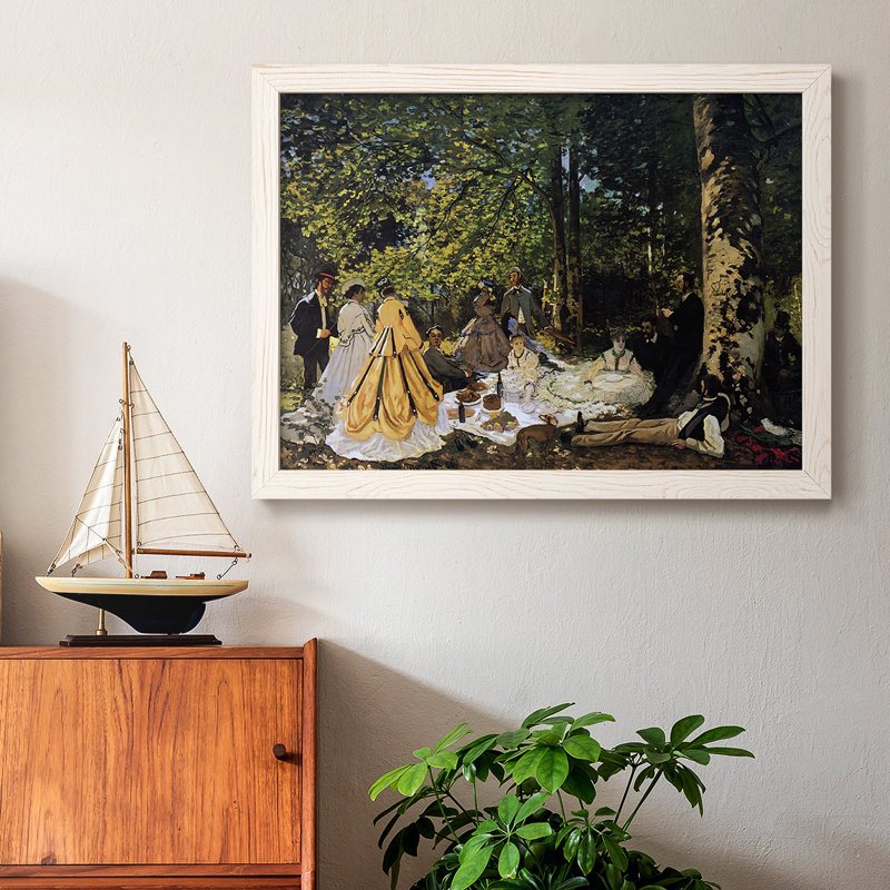 «Luncheon On The Grass», 1865, reproduction d'art sur toile, Blanc, H 26 po x l 38 po x P 1,5 po