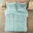 Blue Comforter Mini Full/queen - Shaggy Long Fur Soft Warm