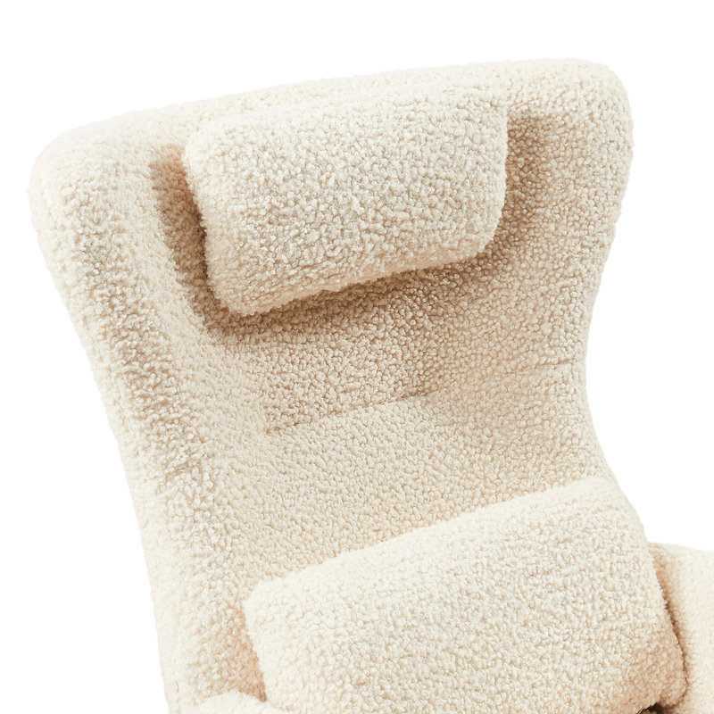 Chaise berçante beige