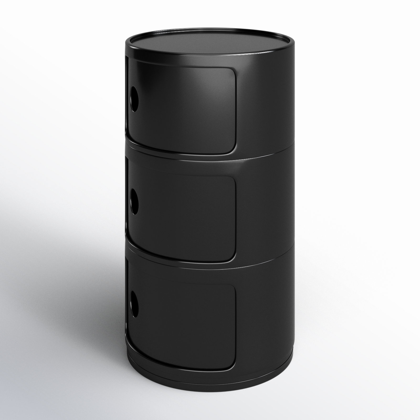 Componibili Modular Stacking Unit, Black, 3