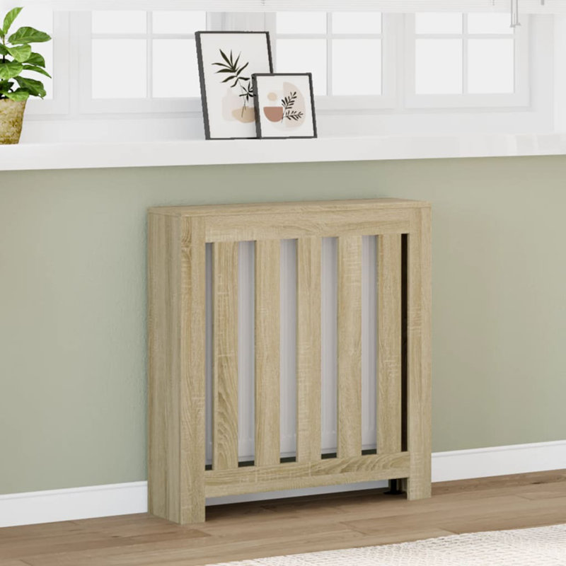 Small Radiator Cover, Sonoma Oak, 78 x 20 x 82 cm, Vertical Slats