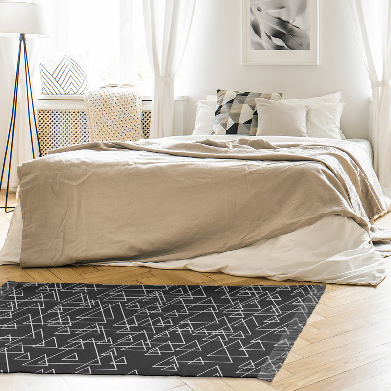 Tapis décoratif triangles éparpillés, Oui