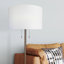 Lampe sur pied 2 lumières avec abat-jour blanc Altesa-1343434523