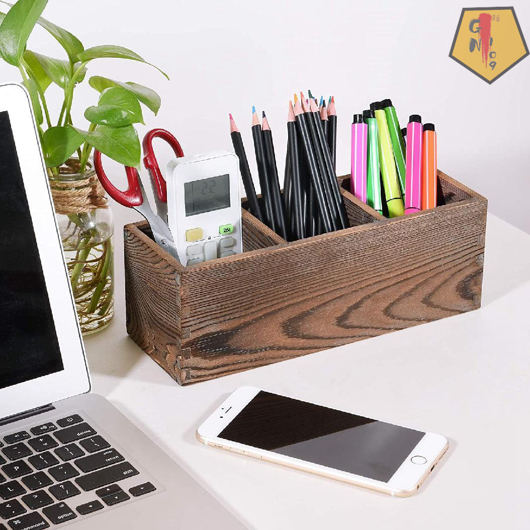 Simple Desk Office Supplies Organizer 4 Slots Pencil Pen Holder