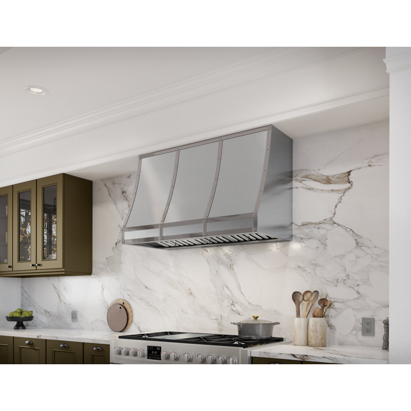 Designer Zephyr Forte 36 In. Wall Mount Custom Range Hood In Stainless Steel BODY ONLY