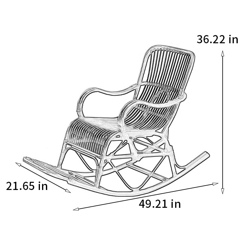 Agate rattan rocking chair
