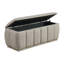 Banc de rangement taupe Modern Home avec contreplaqué et base en tissu élégant