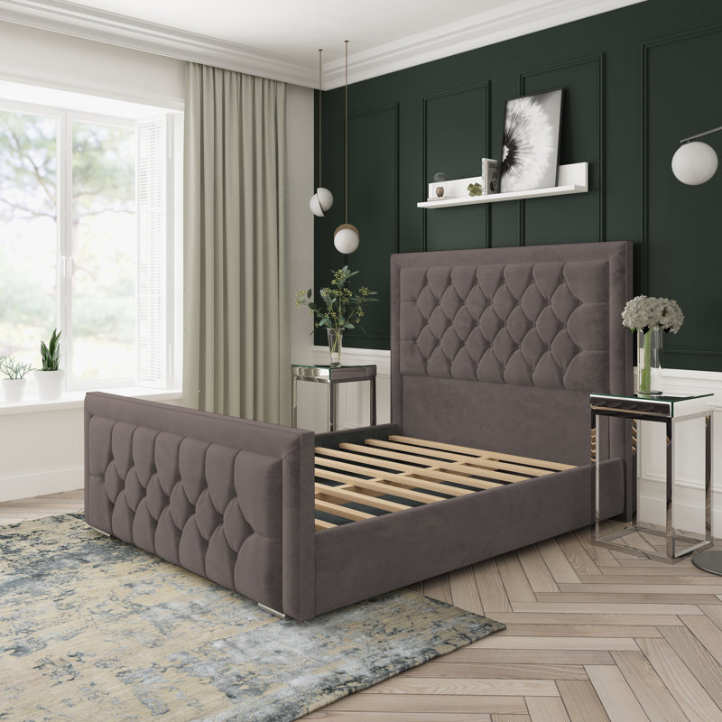 Upholstered Bed, Kingsize (5'), Slate